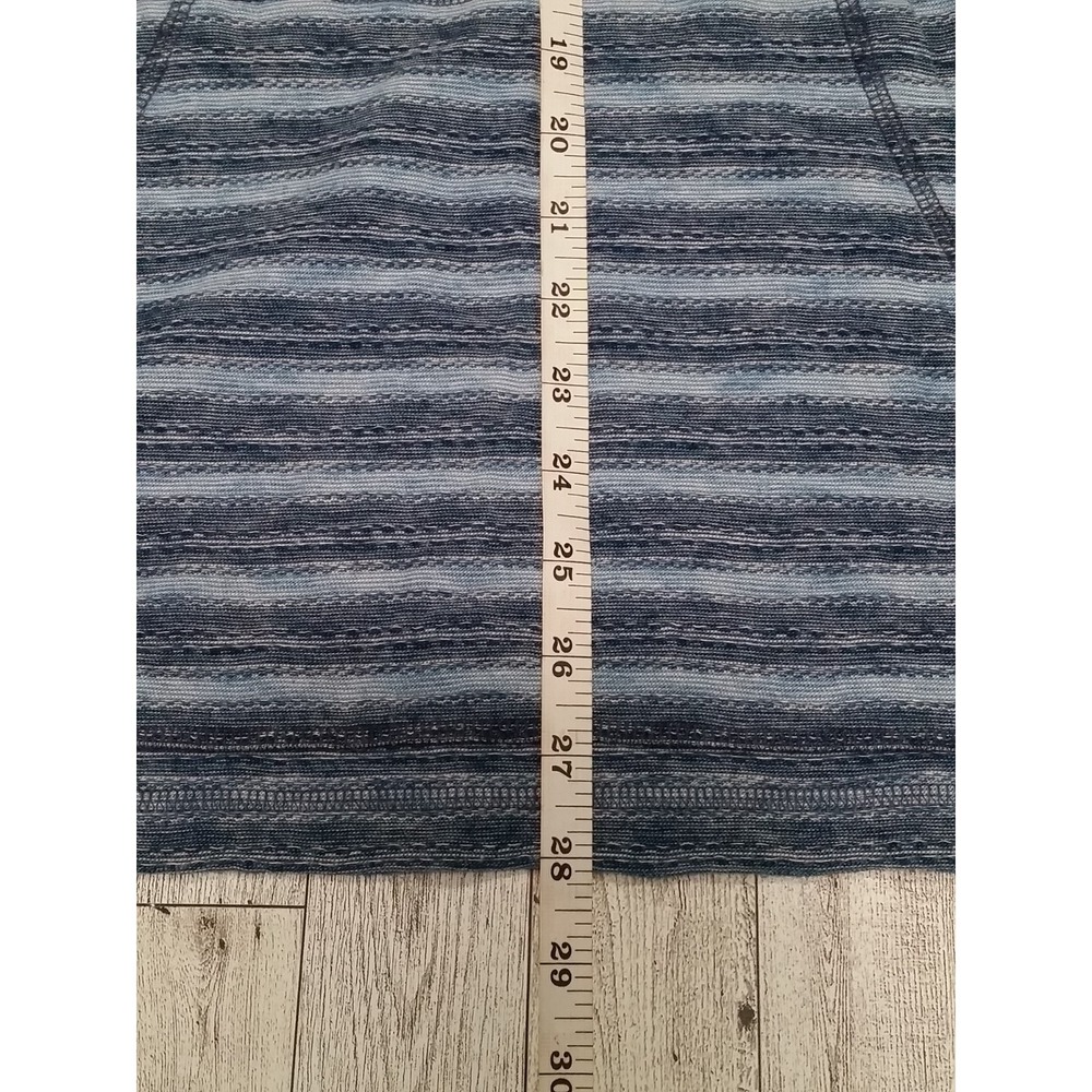 Men's Faherty Island Popover Hoodie Blue Stripe Cotton Size XL Soft Beachy Top - Picture 9 of 9